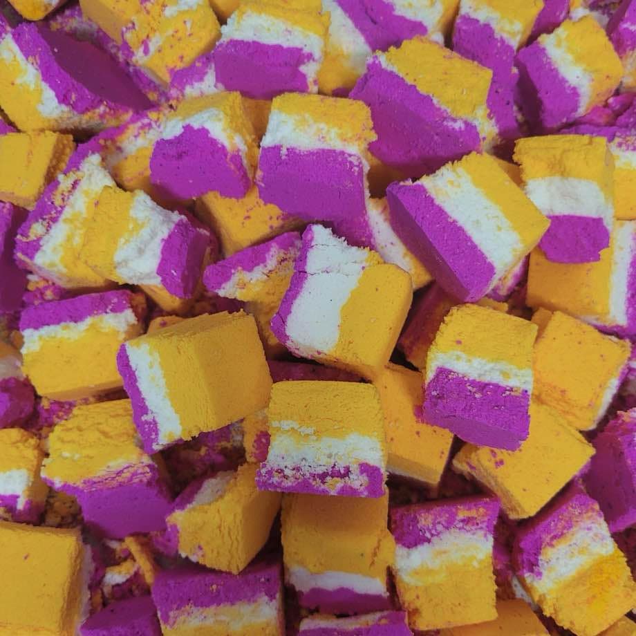 Marshmallow and White Peach Bath Rocks